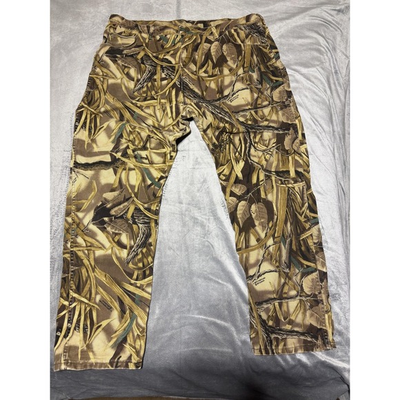 Wrangler Other - Wrangler Jeans Mens 44x34 Advantage Camo Straight Leg Hunting USA Denim Holes